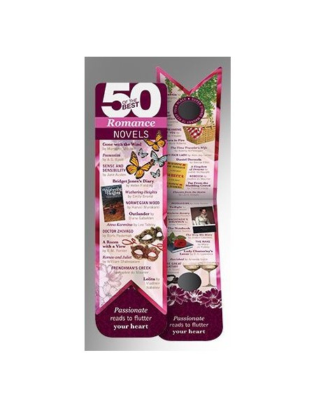 Zakładka - 50 Best Romance Novels Bookmarks Zakładka - 50 Best Romance Novels Bookmarks