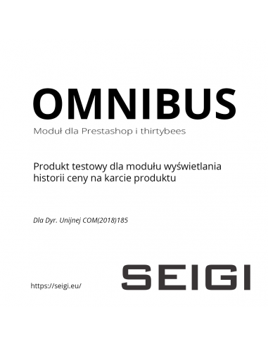 SEIGI Price History (Omnibus) - Produkt testowy
