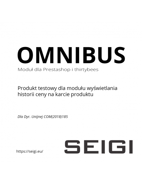 SEIGI Price History (Omnibus) - Produkt testowy